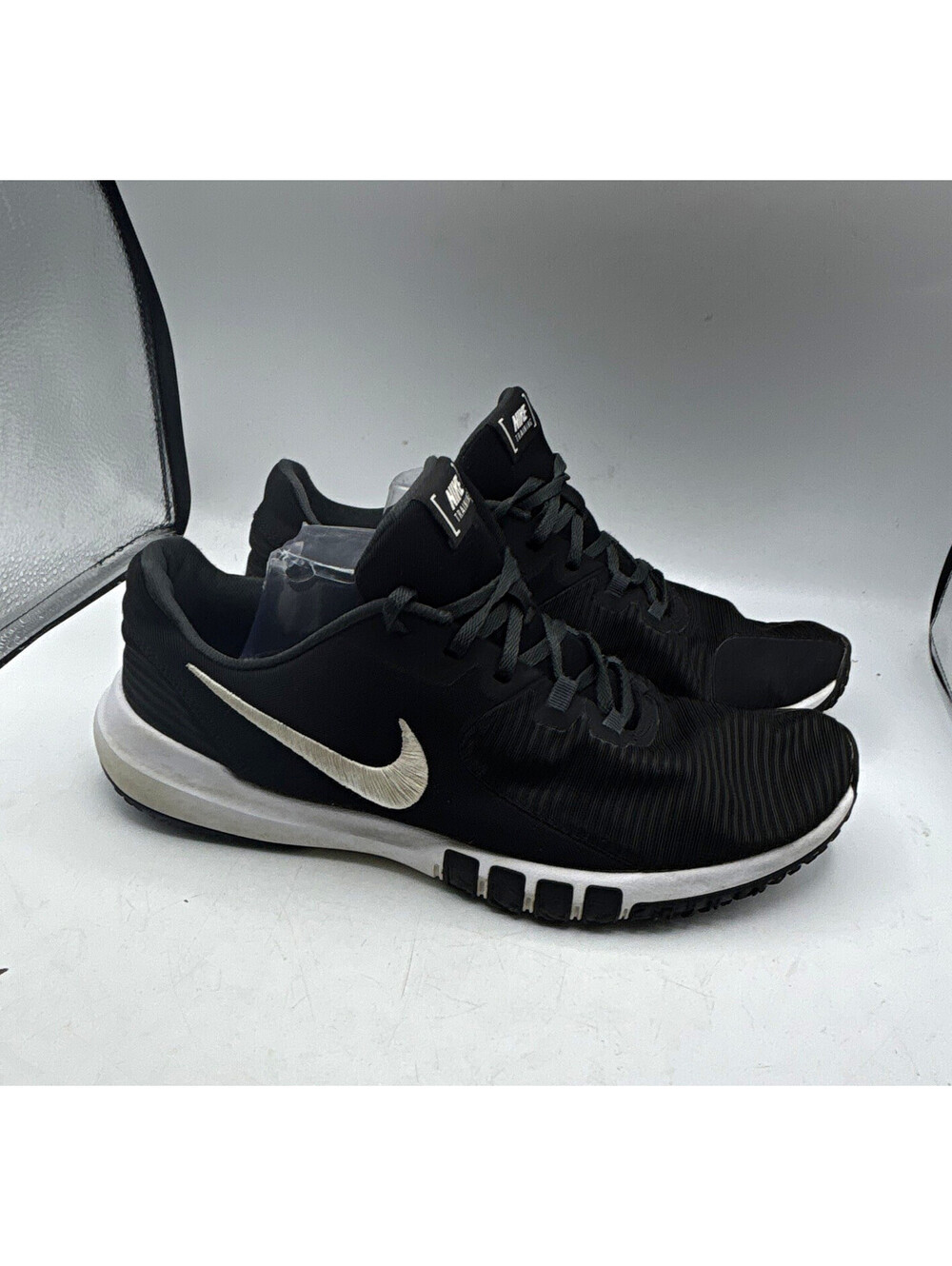 Nike Flex Mens Black/White Training Sneaker Size 13 CD0199-002 lace up